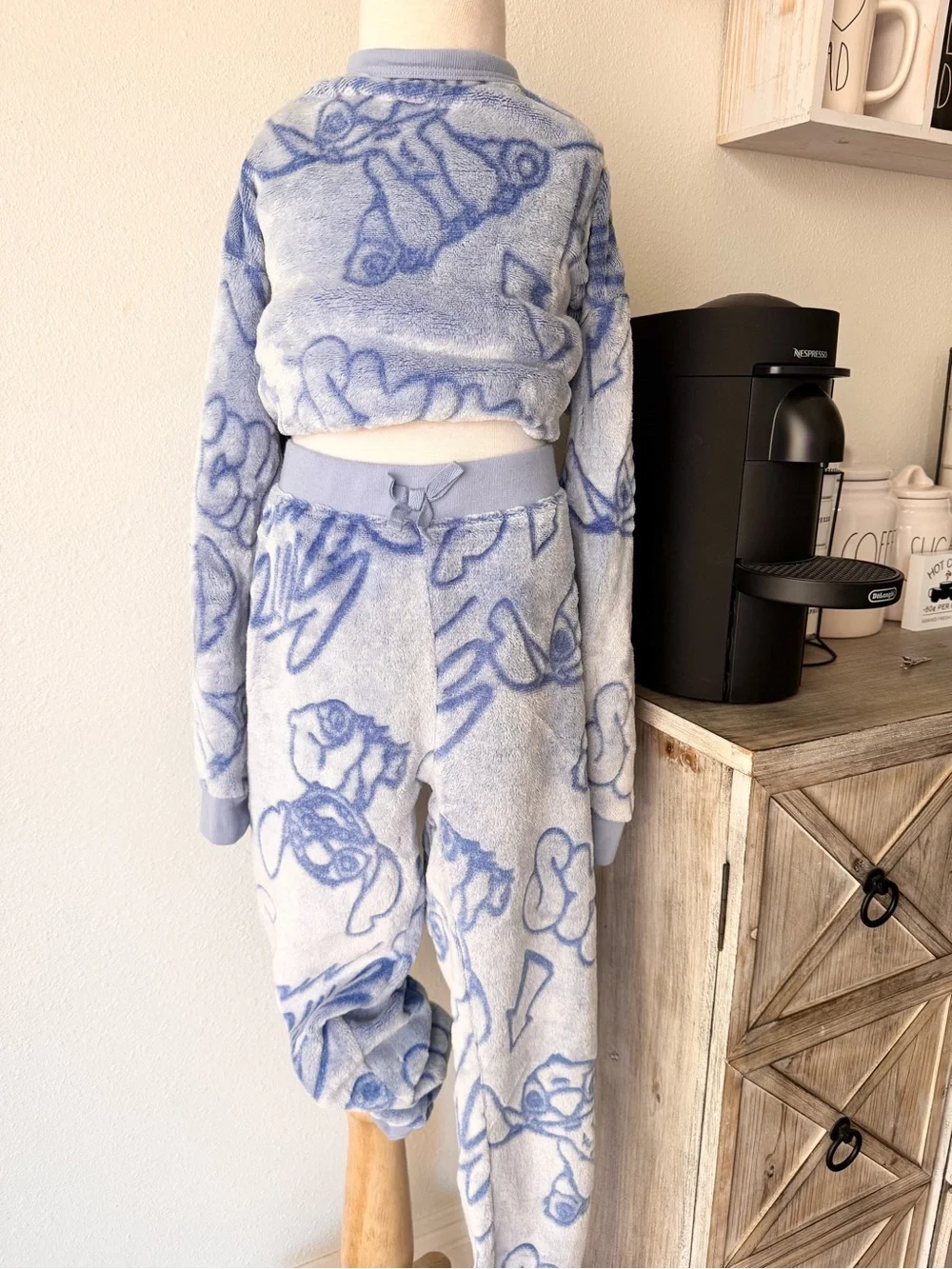 Disney Light Stitch Fleece Pajama Set